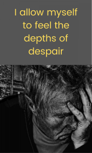 Mourning affirmation picture -- a reminder to feel the pain.