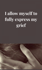 Person expressing grief -- a healthy and normal response after a loved one dies.