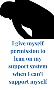 Rely on your support system during times of anguish.