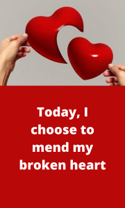 Mourning affirmation to be kind to yourself and mend your heart as you deal with grief.